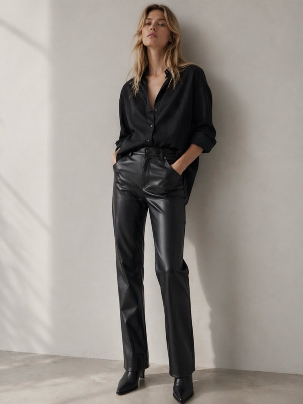 The Kooples Minimalist Model Off Duty Faux Leather Pant Size 38 (US 6) NWT